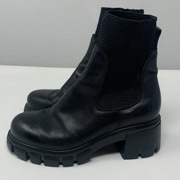 Gianluca tombolini chunky platform leather Italian sock boots size 36 US 5.5