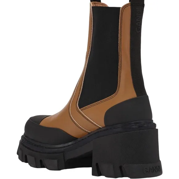 Gianni Bini Downtown Leather Chelsea Chunky Sole Boots 9 NEW $525 Tag