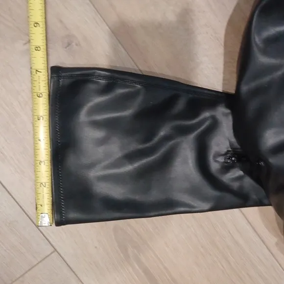 GIANNI BINI NEW CHUNKY BLACK STRETCH FABRIC PLATFORM BOOTS NEW 10