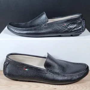 Gibson And Gibson Driving Loafers Men Size 42 EU 9 US Black Leather Mocassin Toe