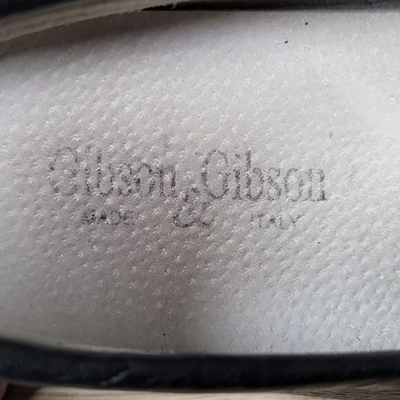 Gibson And Gibson Driving Loafers Men Size 42 EU 9 US Black Leather Mocassin Toe