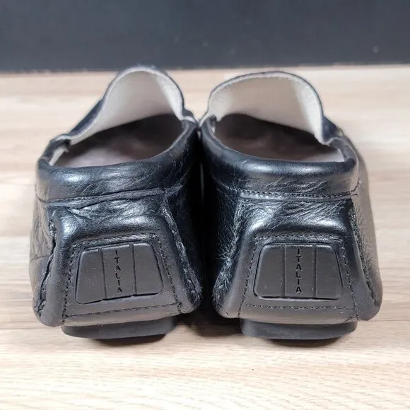 Gibson And Gibson Driving Loafers Men Size 42 EU 9 US Black Leather Mocassin Toe