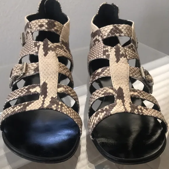 Giuseppe Zanotti design Gladiator Snake Print Sandals