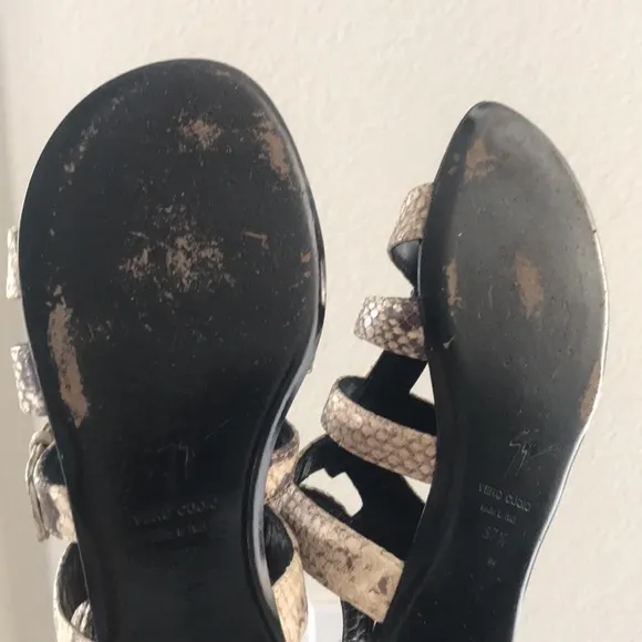 Giuseppe Zanotti design Gladiator Snake Print Sandals