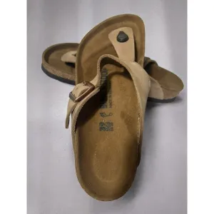 Gizeh Oiled Leather Birkenstocks | Tobacco Brown | Size 39