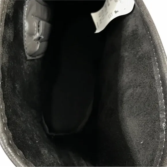 Global Win Vegan Leather Moto Mid-Calf Buckle Side Zip Boots