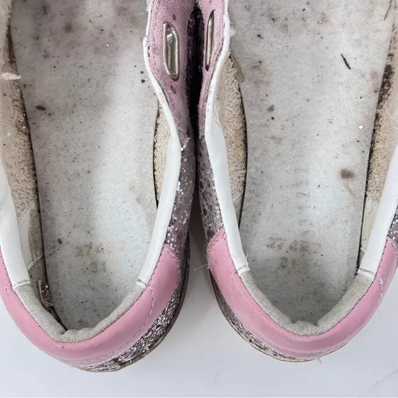 Golden Goose Girls Old School Glitter Dual-Grip Sneakers – Size 31