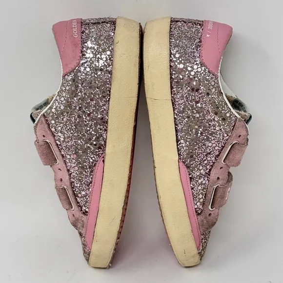 Golden Goose Girls Old School Glitter Dual-Grip Sneakers – Size 31