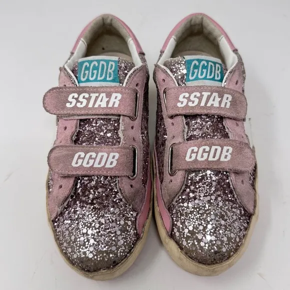 Golden Goose Girls Old School Glitter Dual-Grip Sneakers – Size 31