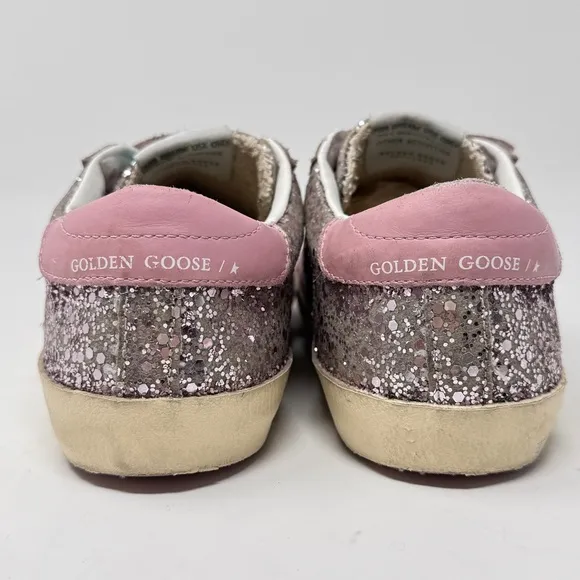 Golden Goose Girls Old School Glitter Dual-Grip Sneakers – Size 31