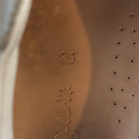 GOLDEN GOOSE Old School Leather Grip-Strap Glitter-Sole Sneakers size 35 us 5