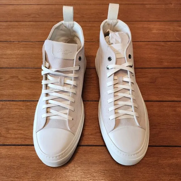 Good Man Brand Legacy High Top Sneakers Mens Sz 10.5 Suede Beige Off-White $248