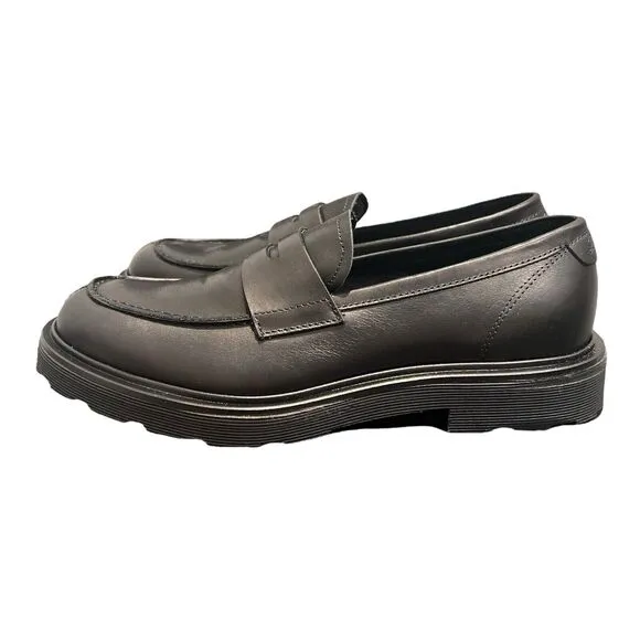 Good Man Brand Men’s 7.5 Black Leather Lexington Penny Loafers By Russell Wilson