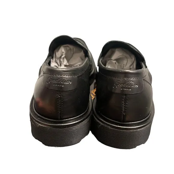 Good Man Brand Men’s 7.5 Black Leather Lexington Penny Loafers By Russell Wilson