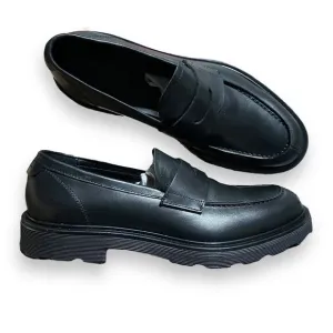 Good Man Brand Men’s 7.5 Black Leather Lexington Penny Loafers By Russell Wilson