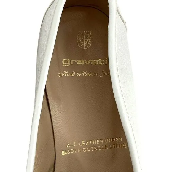 Gravati Two Tone White and Brown Woven Leather Penny Loafers Women's Size 8.5