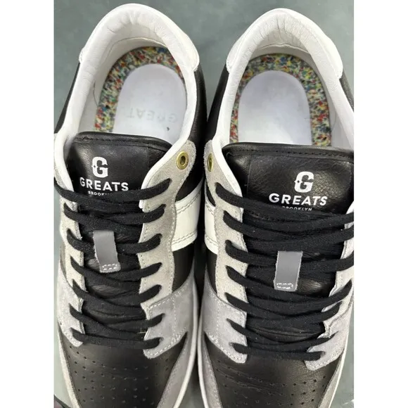 Greats Brooklyn The JMZ Court Men's Sneakers Shoes Size 11 Leather Black White