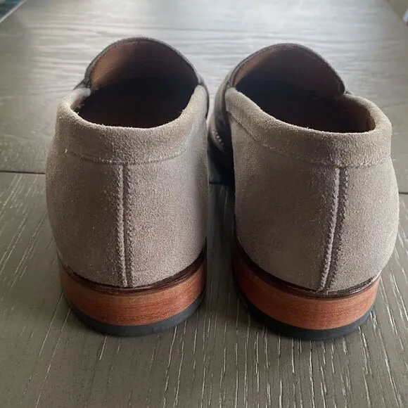 GRENSON Shoes Gray Suede Leather Penny Loafers Women’s Size 37
