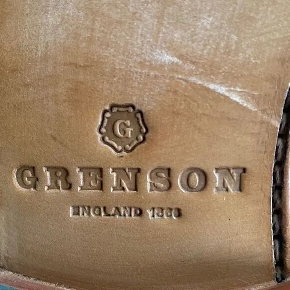 GRENSON Shoes Gray Suede Leather Penny Loafers Women’s Size 37