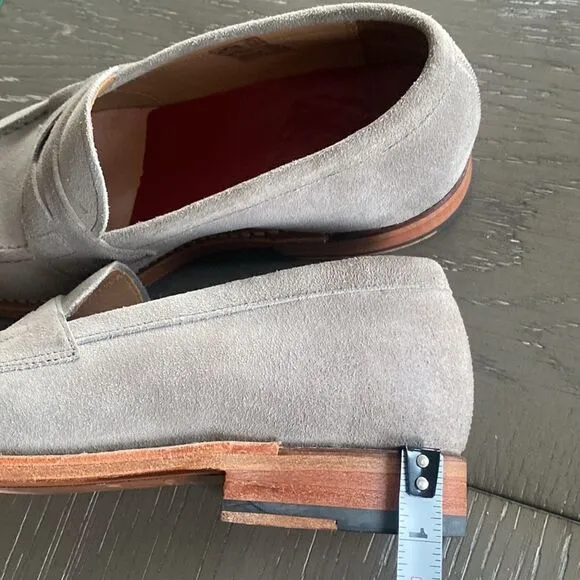GRENSON Shoes Gray Suede Leather Penny Loafers Women’s Size 37