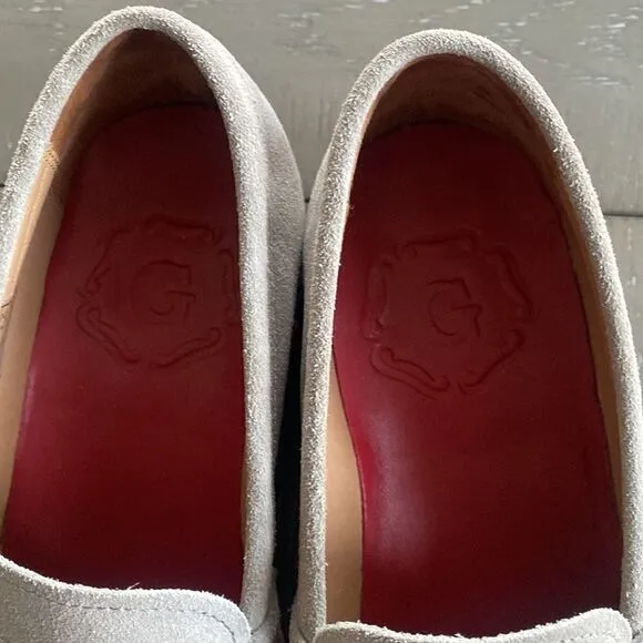GRENSON Shoes Gray Suede Leather Penny Loafers Women’s Size 37