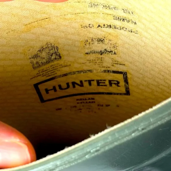 Grey Hunter Mid Calf Wedge Rain Boots Kellan USE 5
