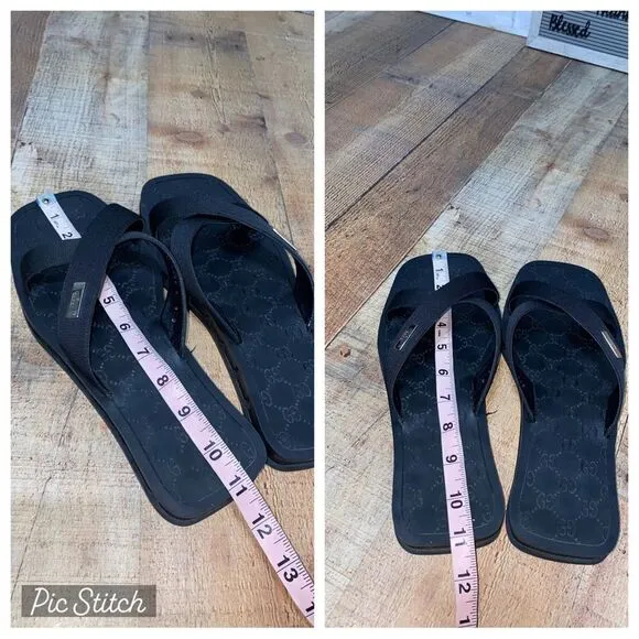 Gucci canvas slides sandals 9D