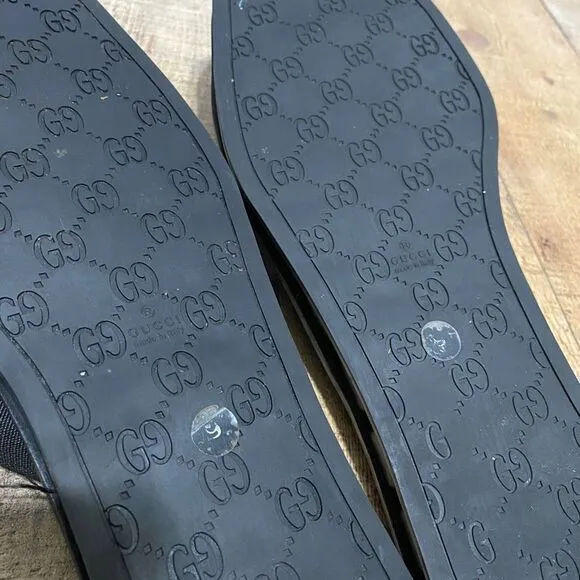 Gucci canvas slides sandals 9D
