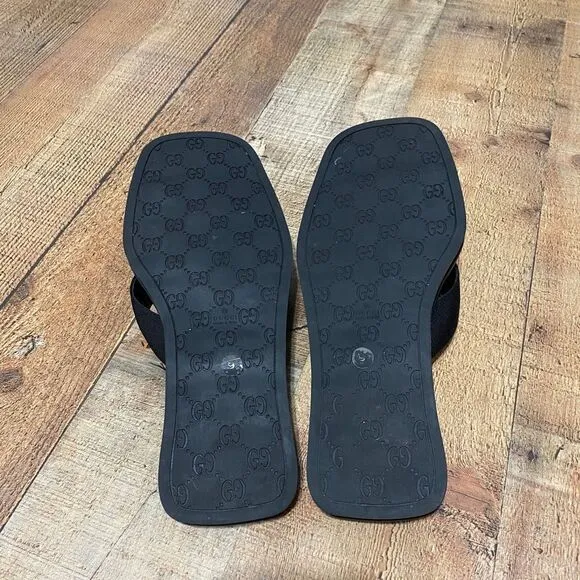 Gucci canvas slides sandals 9D