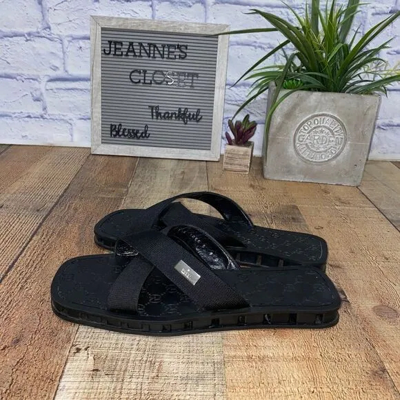 Gucci canvas slides sandals 9D