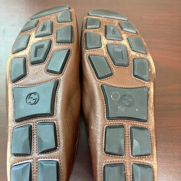 Gucci Hebron Horsebit Driving Loafers | Men’s Size 12 | Brown Leather