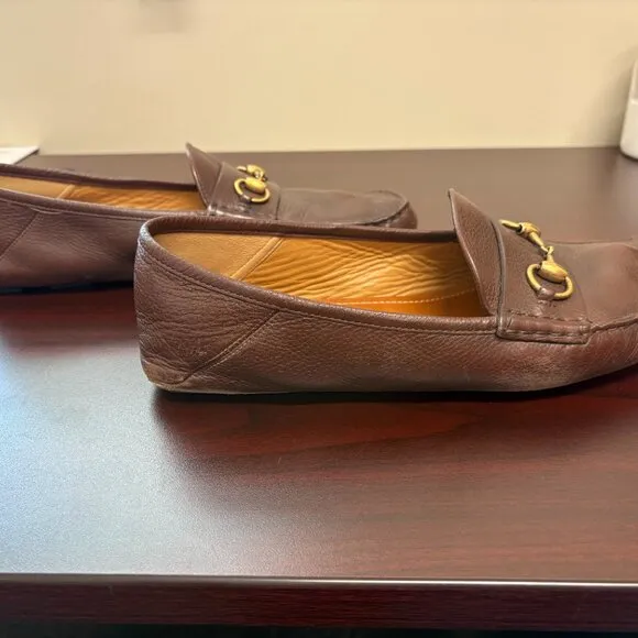 Gucci Hebron Horsebit Driving Loafers | Men’s Size 12 | Brown Leather