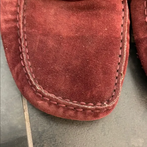 Gucci Men's Burgundy Suede Driving Loafers