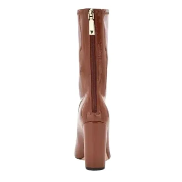 GUESS Abbale Block Heel Mid Calf Boots in Caramel NEW Size 10