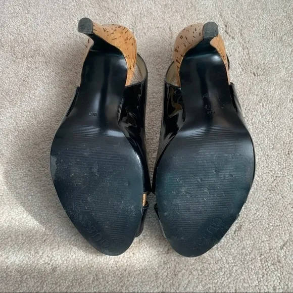 Guess Patton Leather Open Toe Hi-Heel Sandals