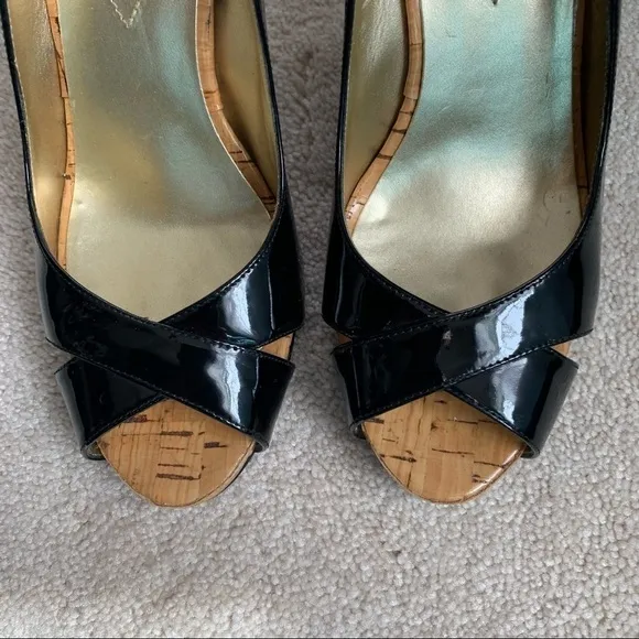 Guess Patton Leather Open Toe Hi-Heel Sandals