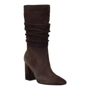 Guess Women's Yeppy Mid Calf Slouchy Block Heel Dress Boots Brown Size 8 1/2