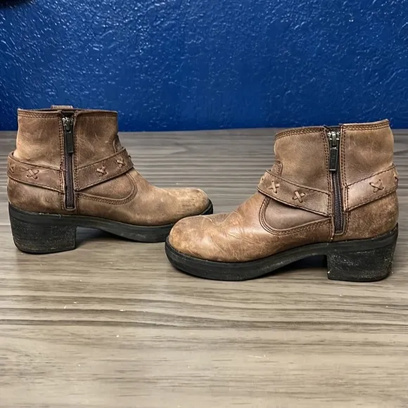 HARLEY DAVIDSON CHUNKY VINTAGE HARNESS BOOTS 7