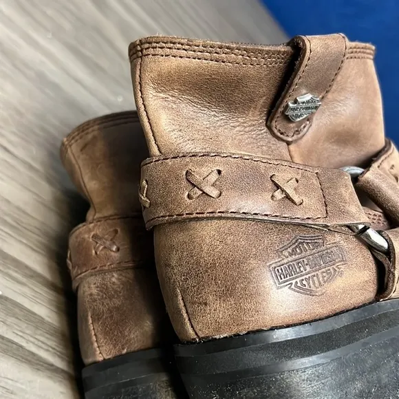 HARLEY DAVIDSON CHUNKY VINTAGE HARNESS BOOTS 7