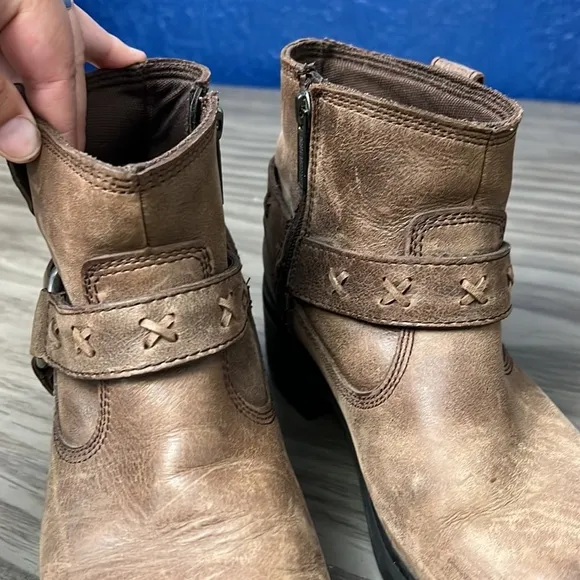 HARLEY DAVIDSON CHUNKY VINTAGE HARNESS BOOTS 7