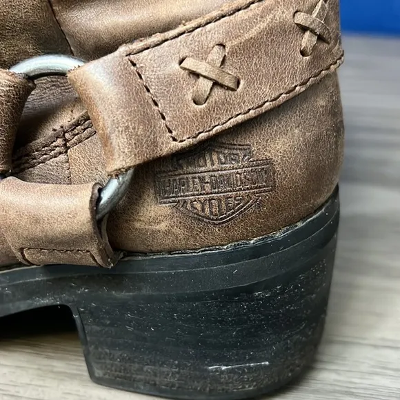 HARLEY DAVIDSON CHUNKY VINTAGE HARNESS BOOTS 7