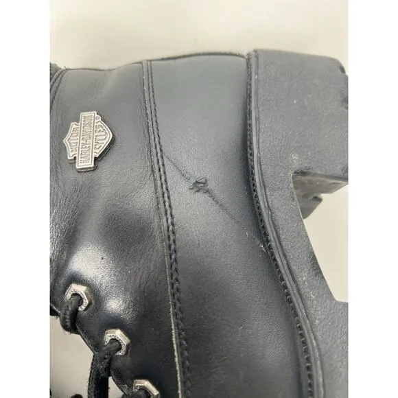 Harley-Davidson Moto Riding Boots Leather Chunky Heel Women’s 7.5