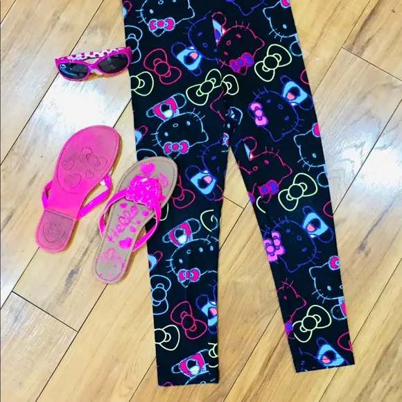 Hello kitty leggings sunglasses shoes —summer girl outfit - cats - neon …