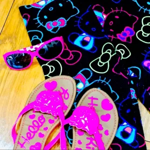 Hello kitty leggings sunglasses shoes —summer girl outfit - cats - neon …