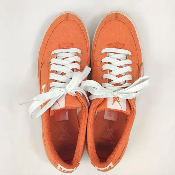 Helly Hansen Orange Canvas White Lace Up Deck Boat Shoe Preppy Sneakers