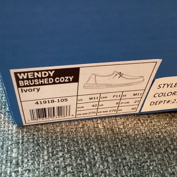 Hey Dude Women's Wendy Brushed Cozy Casual Sneakers, size 11