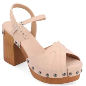 Hipster Chic Music Festival Wood Platform Sandal  • size 9.5 NEW