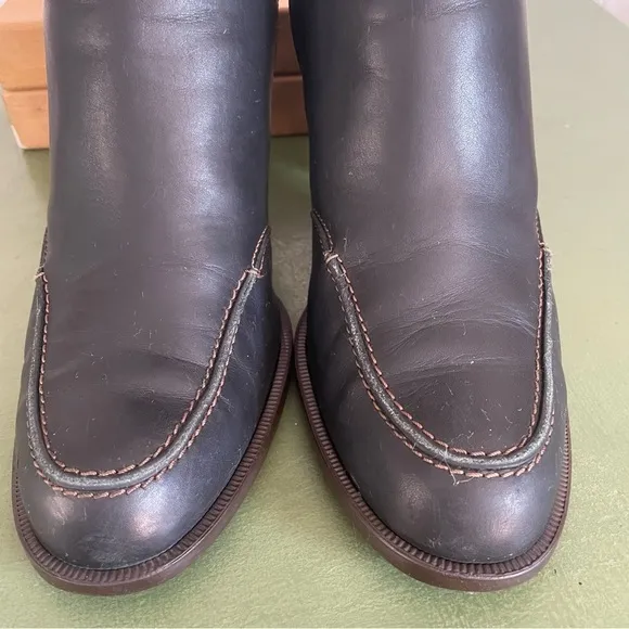 Hogan Mid Calf Moc-Sewn Boots in Black Italian Leather *Italy*