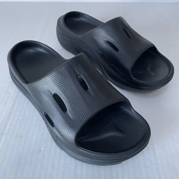 Hoka One One Mens Ora Recovery Confort Sandals Open Toe Slip On Slide Sandals 10