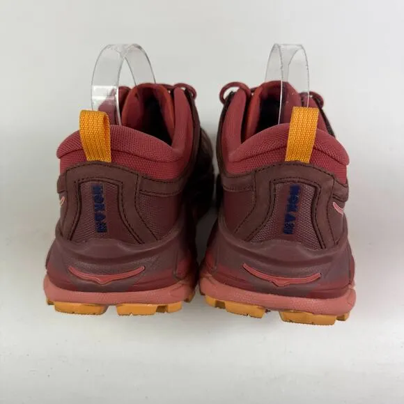 Hoka One One Tor Ultra Lo Waterproof Athletic Sneakers Men's 12 Burgundy Leather